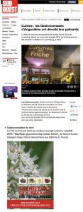 parution du journal SUD OUEST